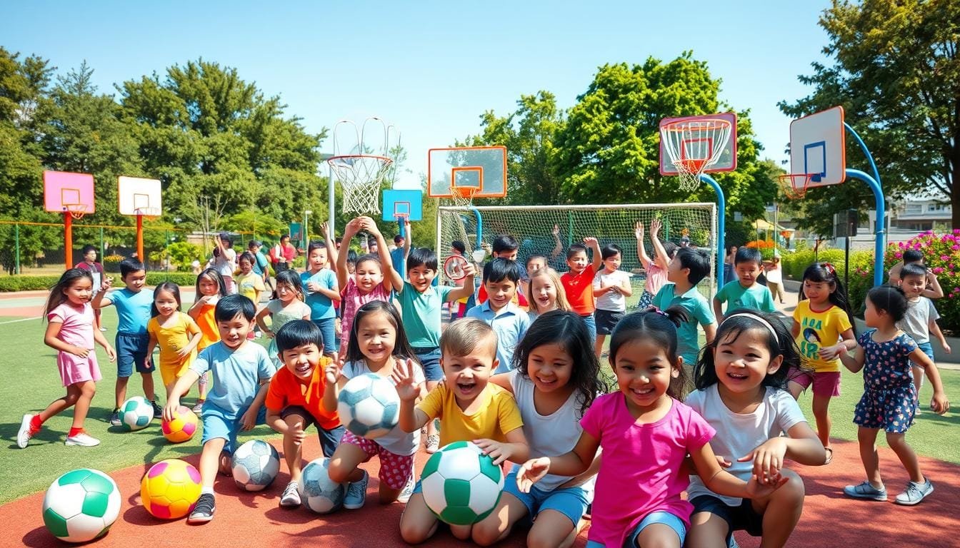Ambiente deportivo positivo para niños