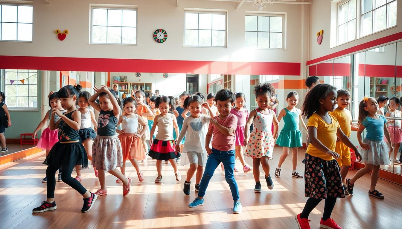 Niños iniciándose en baile Niños iniciándose en baile