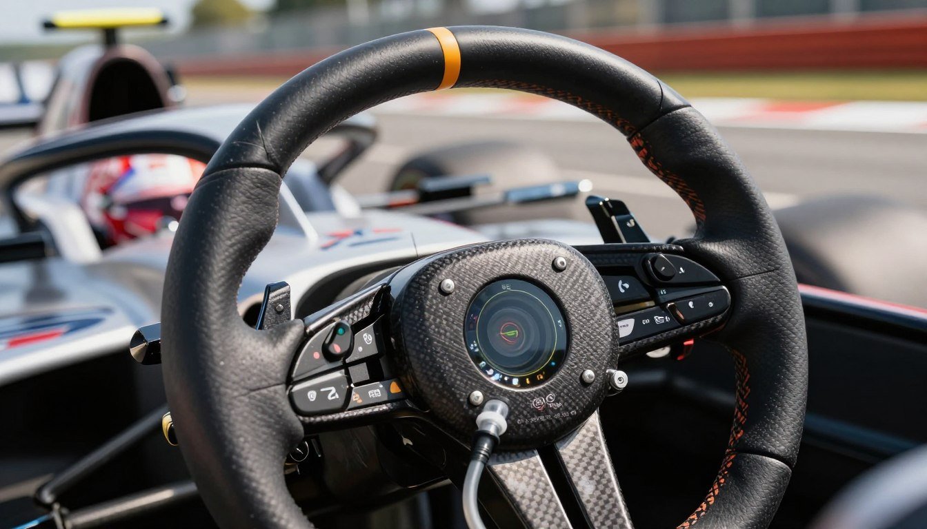 La ingeniería del volante de F1: Cómo beben agua los pilotos a 300 kilómetros por hora sin usar las manos. 1 Fórmula 1 botón de bebida