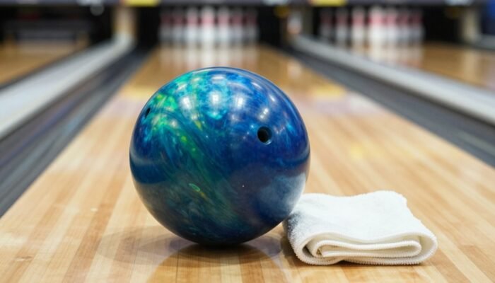 Jugadores de bolos toalla