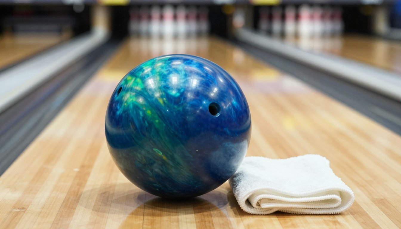 Jugadores de bolos toalla