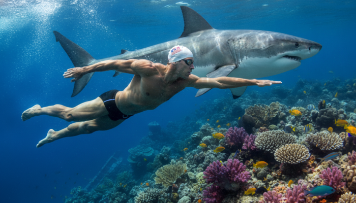 Michael Phelps tiburón blanco