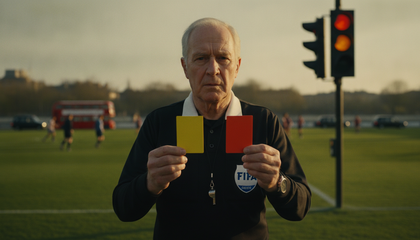Ken Aston: El árbitro que inventó las tarjetas amarillas y rojas inspirado en un semáforo de Londres. 1 Tarjetas fútbol semáforo