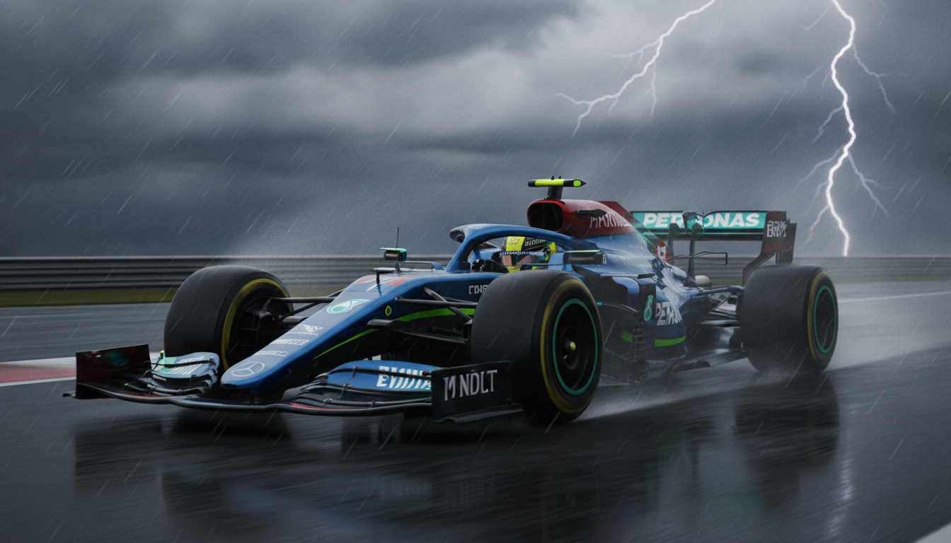 Conducir en el agua: El talento sobrenatural que permite a Lewis Hamilton dominar la F1 bajo tormentas extremas. 1 Lewis Hamilton récords lluvia