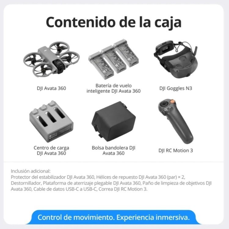 Drone Avata 360 Motion Fly More Combo (DJI Goggles N3) (nuevo) 3 Drone Avata 360 Motion Fly More Combo (DJI Goggles N3) (nuevo) - Imagen 3