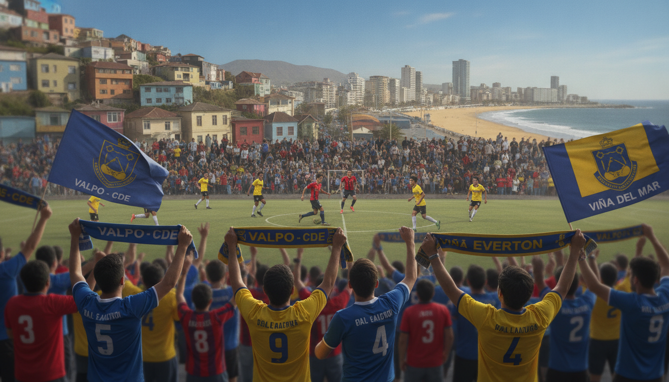El Clásico Porteño: La histórica rivalidad entre Valparaíso y Viña del Mar. 1 Clásico Porteño Santiago Wanderers Everton