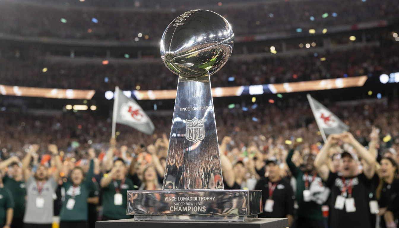 Super Bowl trofeo Lombardi plata