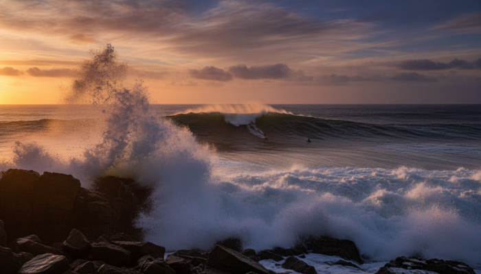 Surf Nazaré cañón submarino